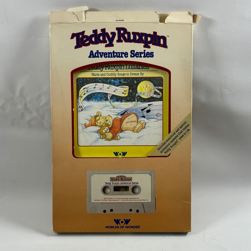 Teddy Ruxpin Lullabies Adventure Series Book and Cassette Worlds of Wonder 1985